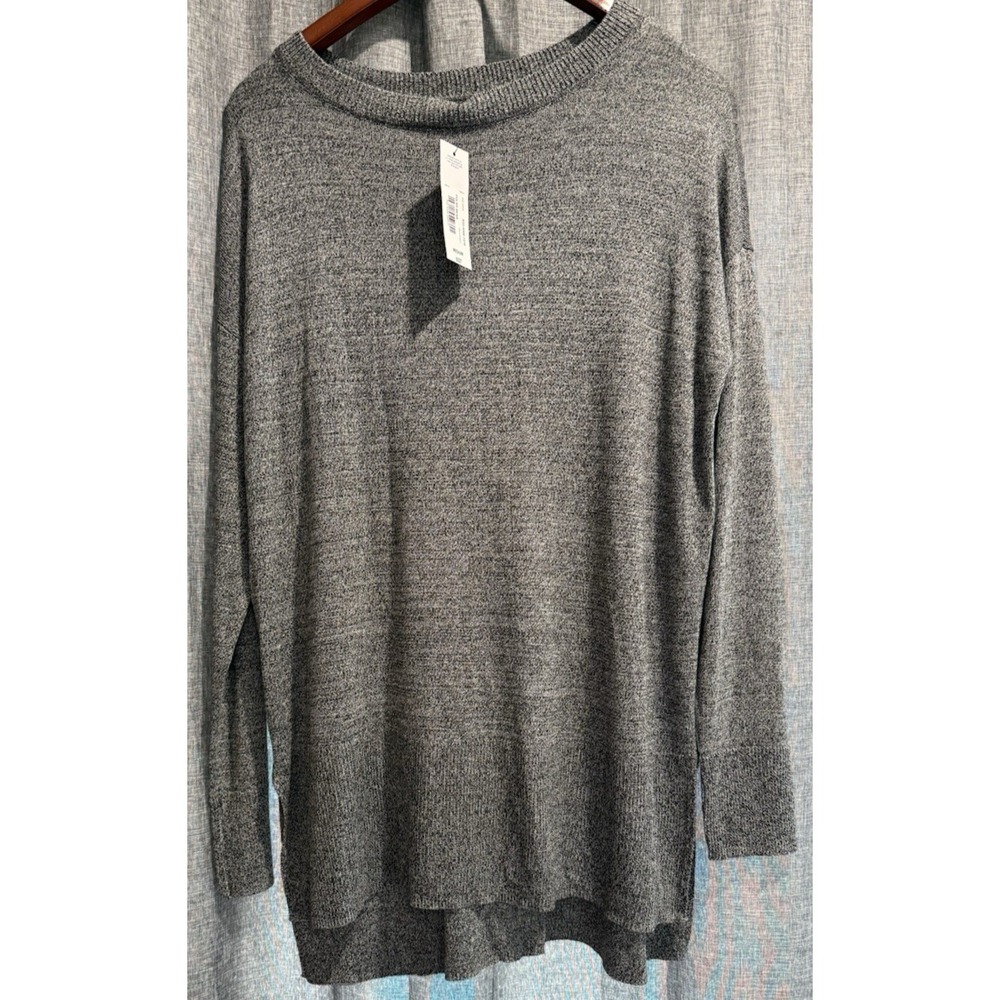 Worthington Womens Sz Medium Gray Long Sleeve Basic Sweater Top Soft Tunic NWT